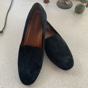 Vionic Black Suede Loafers